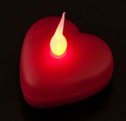 Candeline tealights elettriche a forma di cuore